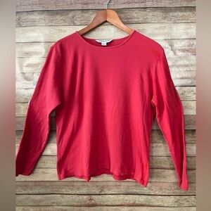 Pendleton Women’s Red Pullover Cotton Long Sleeve Blouse Shirt Top Size: Large